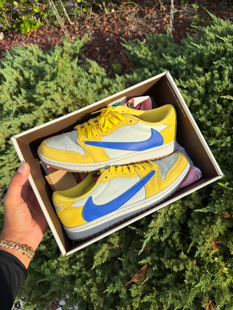 Jordan 1 Low Travis Scott Canary Size 9